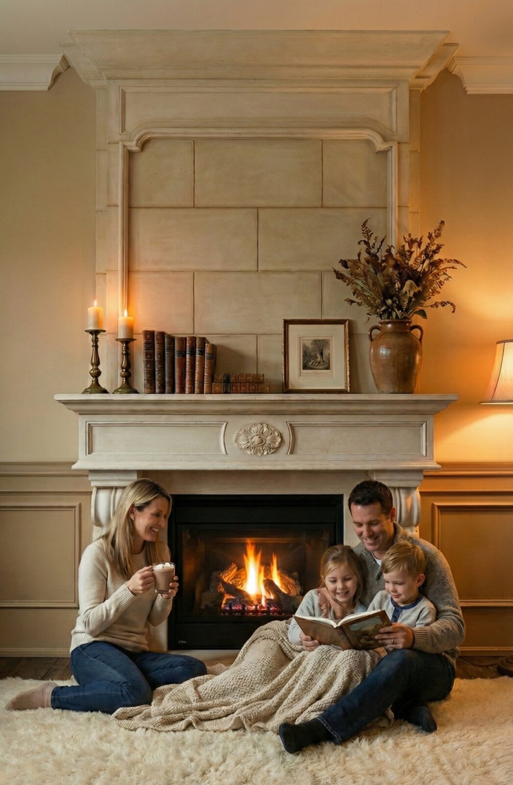Elegant fireplace mantel
